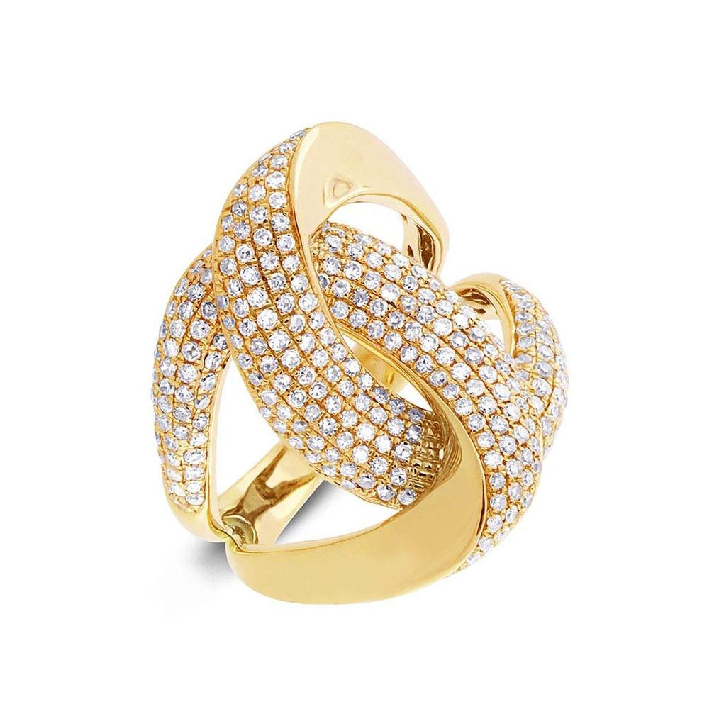 1.24 Ctw 14k Yellow Gold Diamond Womens Ring