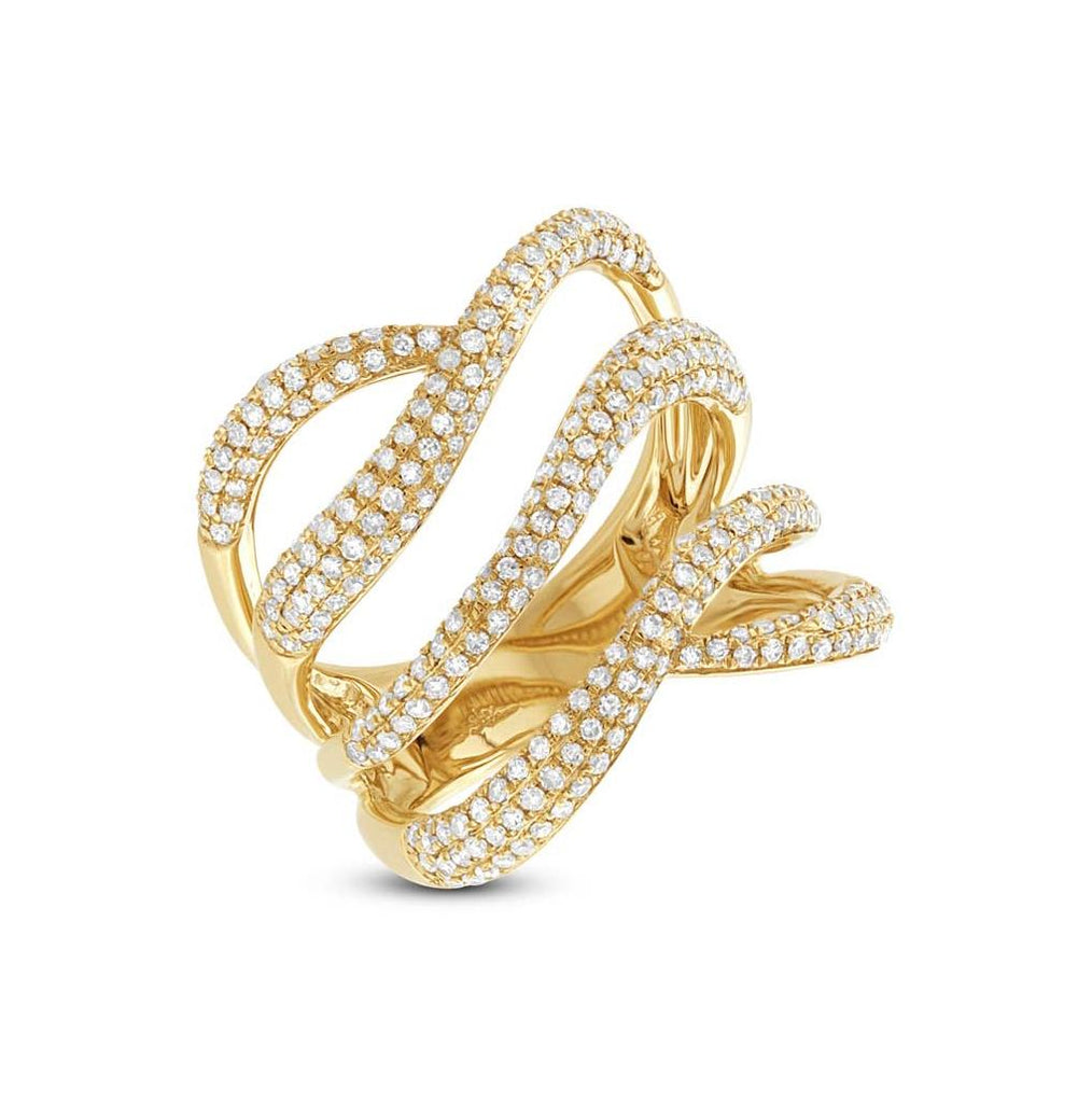 1.31 Ctw 14k Yellow Gold Diamond Womens Ring