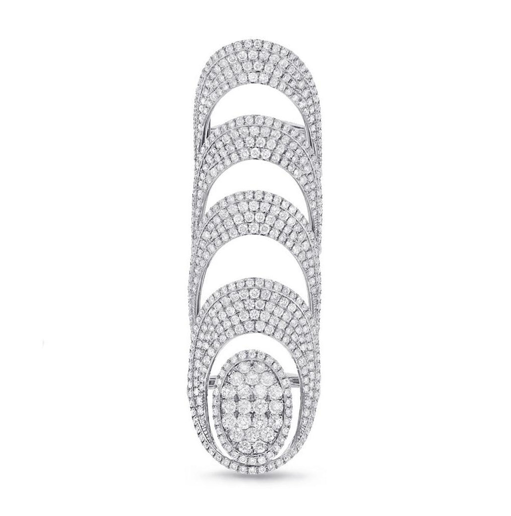 5.19 Ctw 14k White Gold Diamond Womens Ring