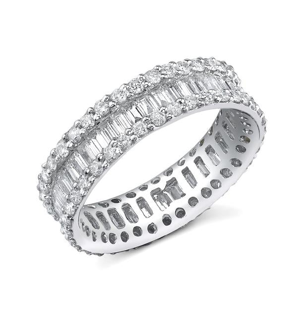 2.80 Ctw 14k White Gold Diamond Eternity Band Size 5