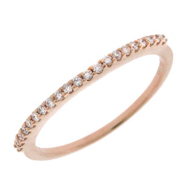 0.15 Ctw 14k Rose Gold Diamond Womens Band