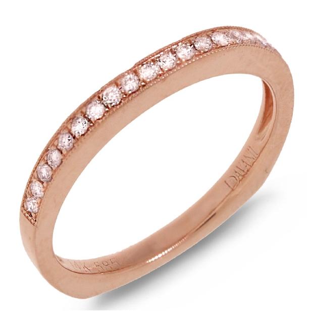 0.20 Ctw 14k Rose Gold Diamond Womens Band