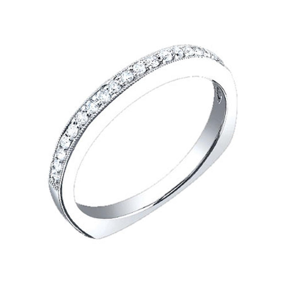 0.20 Ctw 18k White Gold Diamond Womens Band