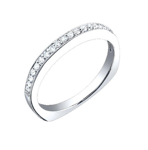 0.20 Ctw 18k White Gold Diamond Womens Band