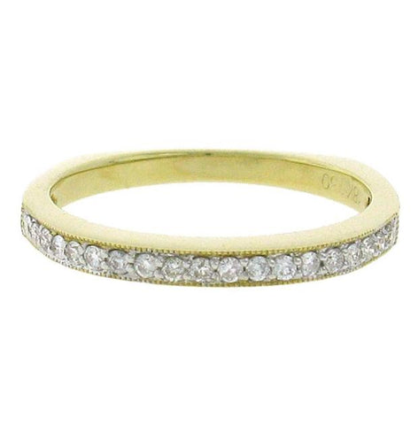 0.20 Ctw 18k Yellow Gold Diamond Womens Band