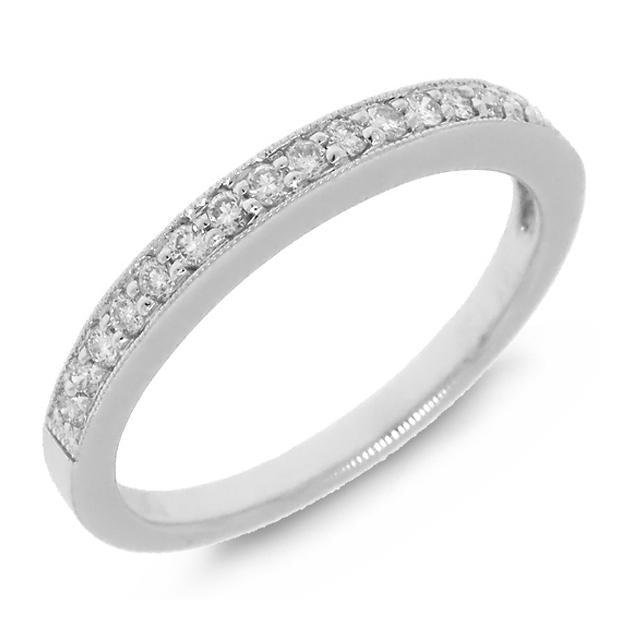 0.20 Ctw 14k White Gold Diamond Womens Band
