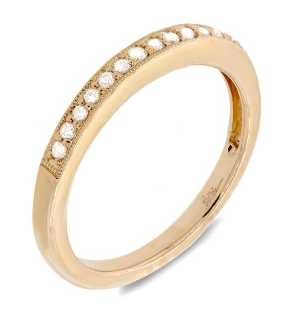 0.20 Ctw 14k Yellow Gold Diamond Womens Band