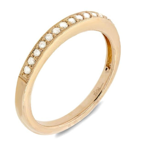0.20 Ctw 14k Yellow Gold Diamond Womens Band