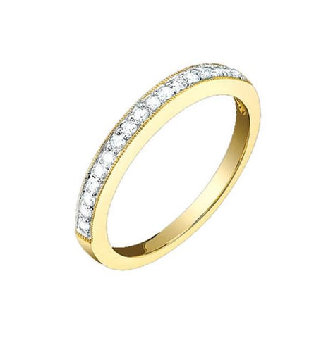 0.20 Ctw 18k Yellow Gold Diamond Womens Band