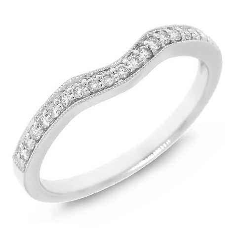 0.20 Ctw 18k White Gold Diamond Womens Band