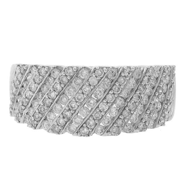 0.95 Ctw 14k White Gold Diamond Womens Band