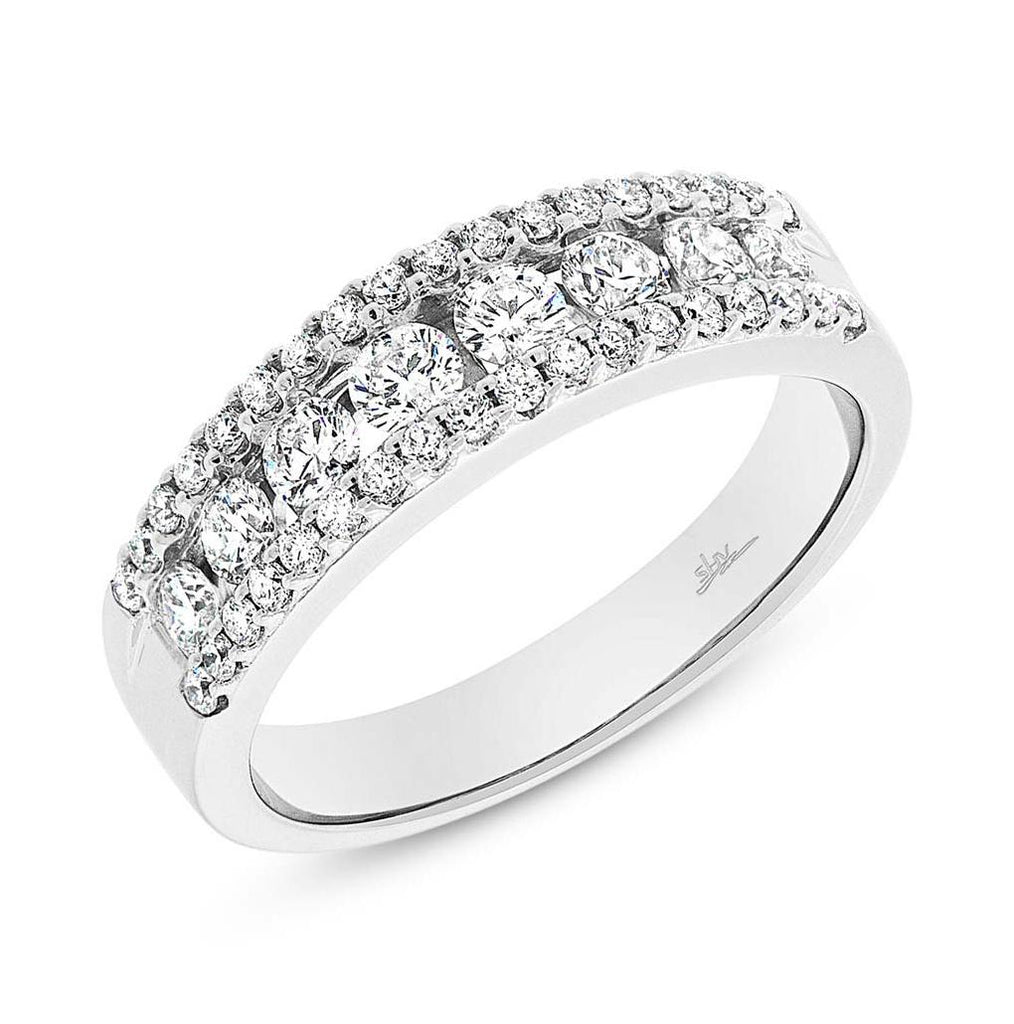 1.00 Ctw 14k White Gold Diamond Womens Band