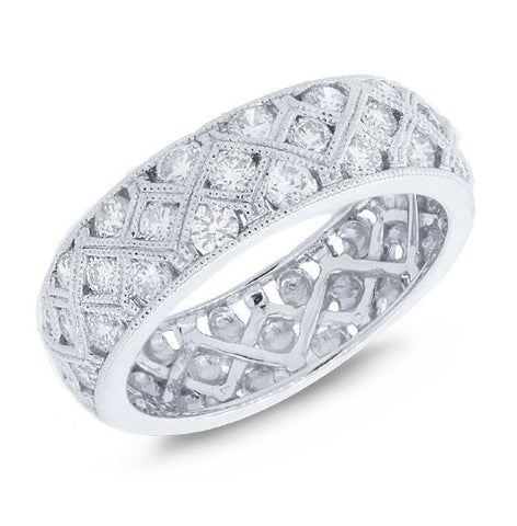 1.53 Ctw 14k White Gold Diamond Womens Ring