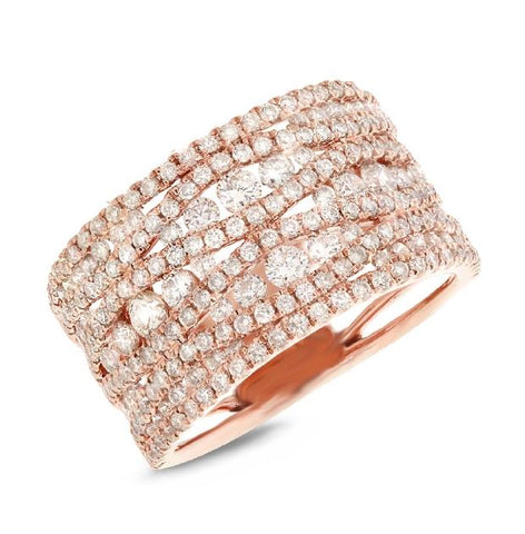 1.96 Ctw 14k Rose Gold Diamond Womens Ring