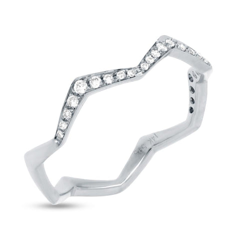 0.13 Ctw 14k White Gold Diamond Womens Ring