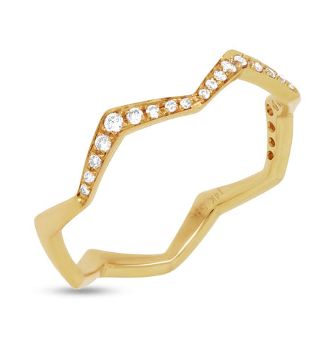 0.13 Ctw 14k Yellow Gold Diamond Womens Ring