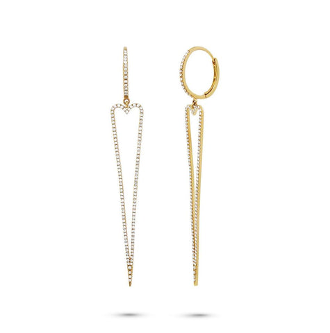 0.65 Ctw 14k Yellow Gold Diamond Earring