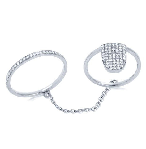 0.18 Ctw 14k White Gold Diamond Womens Ring