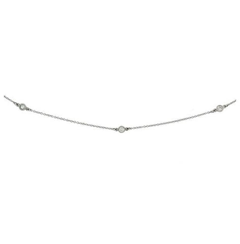 0.20 Ctw 14k White Gold 16-18" Diamonds By The Yard Chain