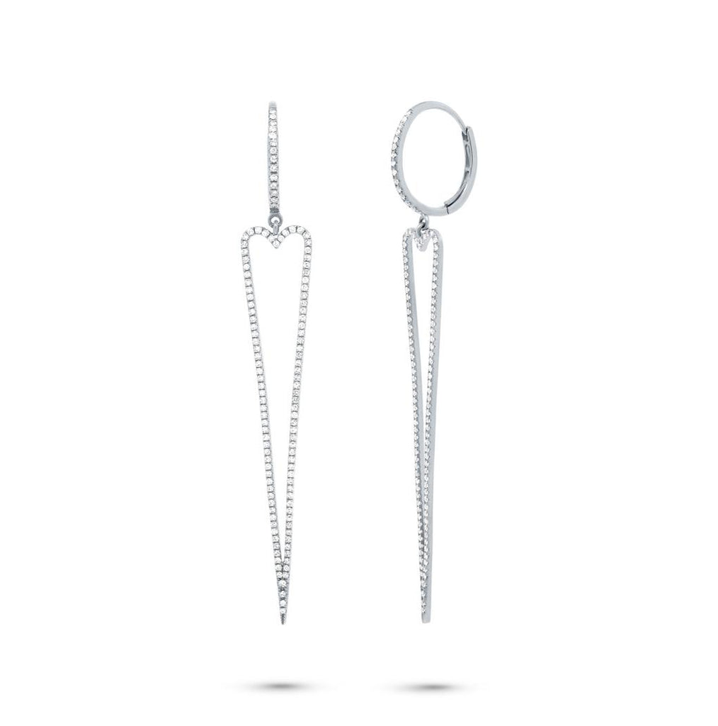 0.65 Ctw 14k White Gold Diamond Earring