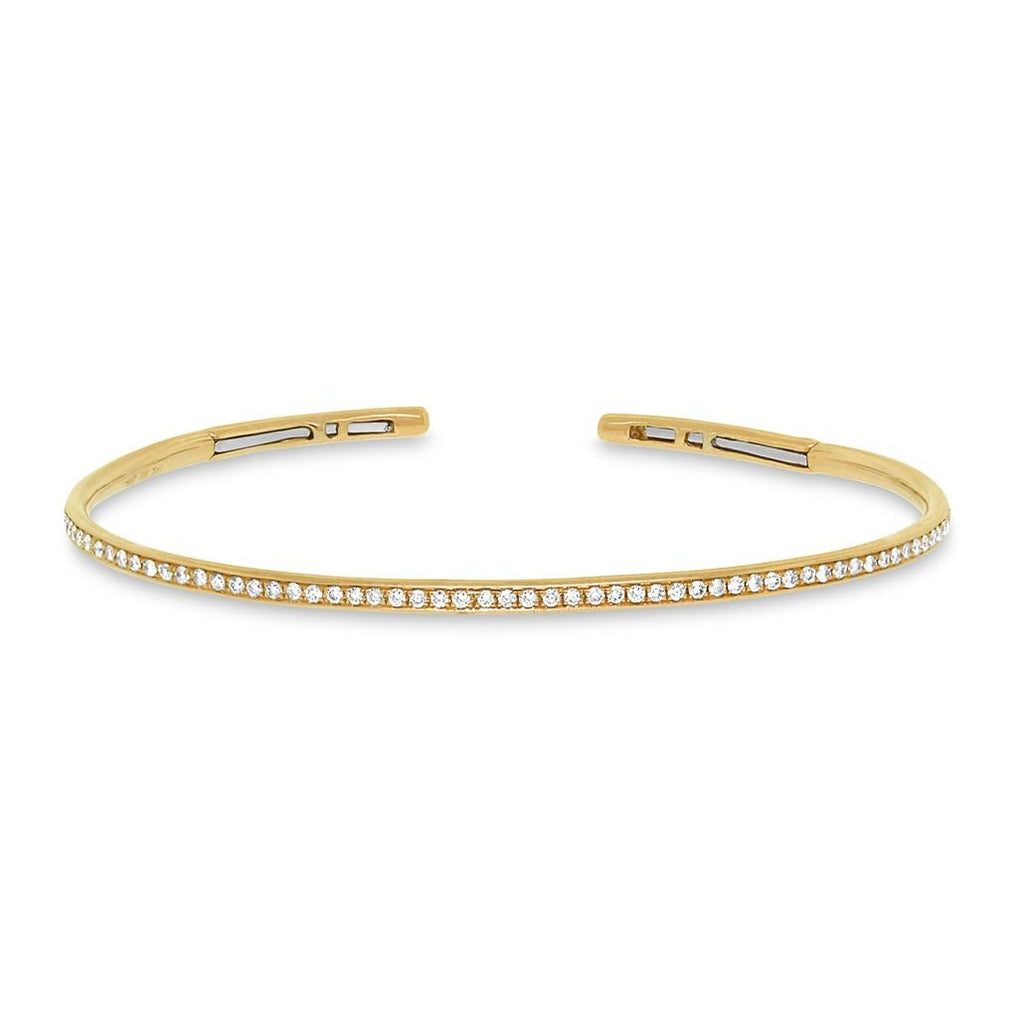 0.50 Ctw 14k Yellow Gold Diamond Bangle Bracelet