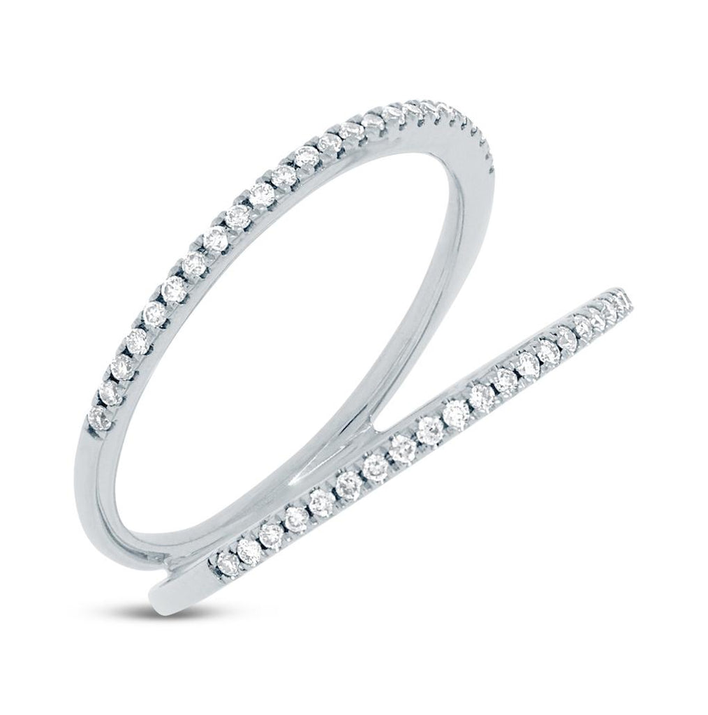 0.22 Ctw 14k White Gold Diamond Womens Ring