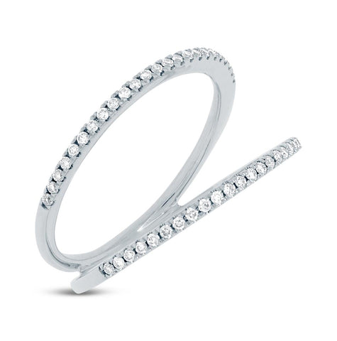 0.22 Ctw 14k White Gold Diamond Womens Ring