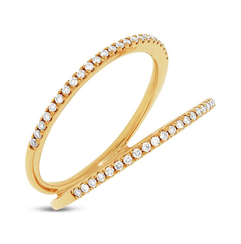 0.22 Ctw 14k Yellow Gold Diamond Womens Ring