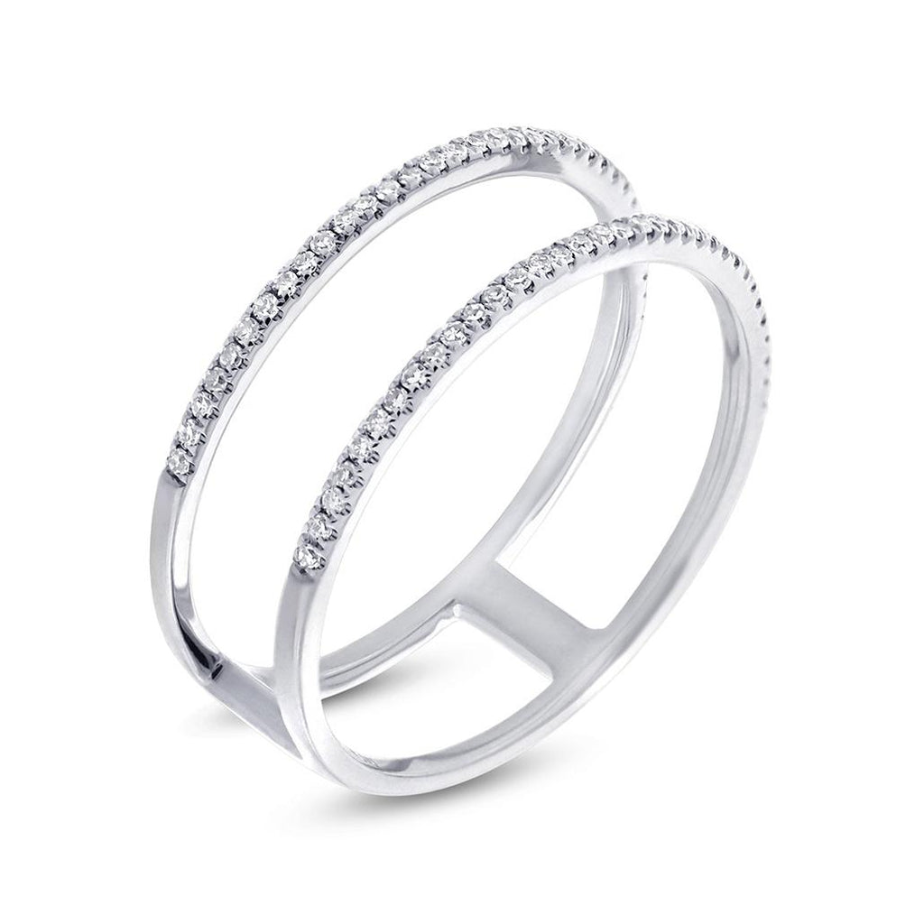 0.17 Ctw 14k White Gold Diamond Womens Ring