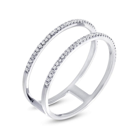 0.17 Ctw 14k White Gold Diamond Womens Ring
