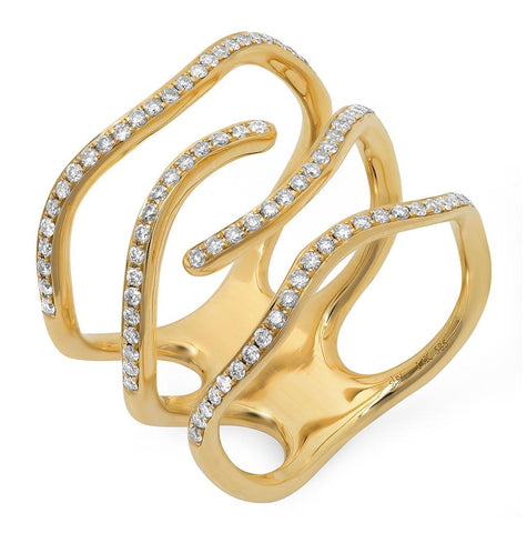 0.45 Ctw 14k Yellow Gold Diamond Womens Ring