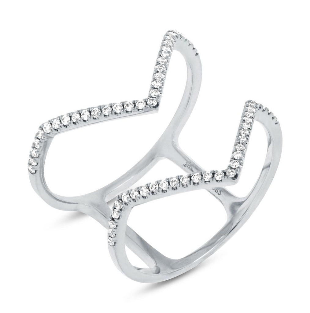 0.23 Ctw 14k White Gold Diamond Womens Ring