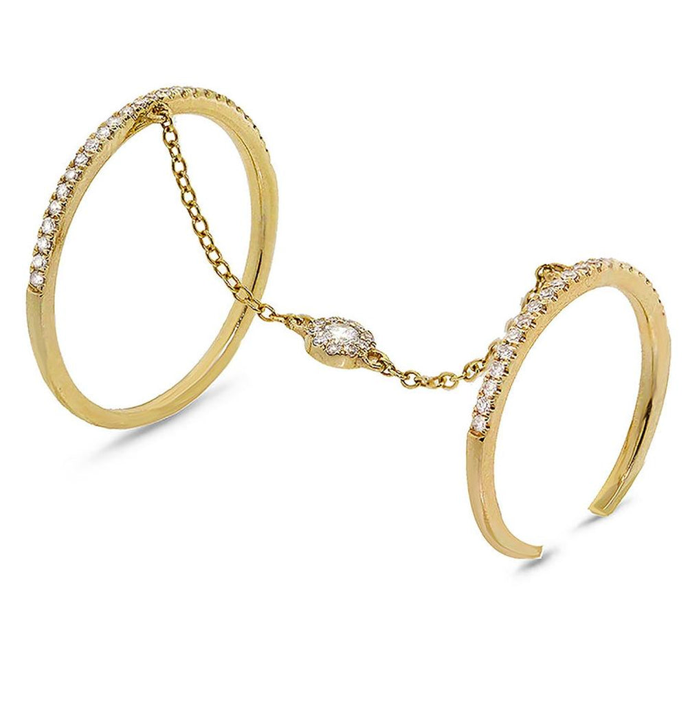 0.24 Ctw 14k Yellow Gold Diamond Womens Ring