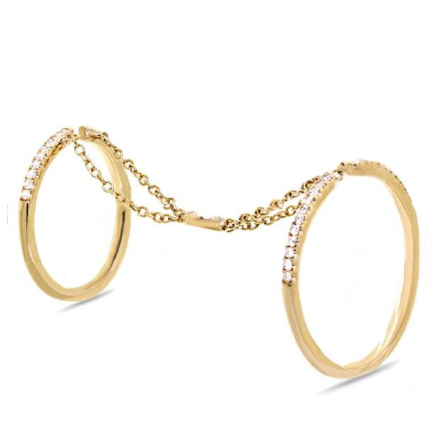 0.20 Ctw 14k Yellow Gold Diamond Womens Ring