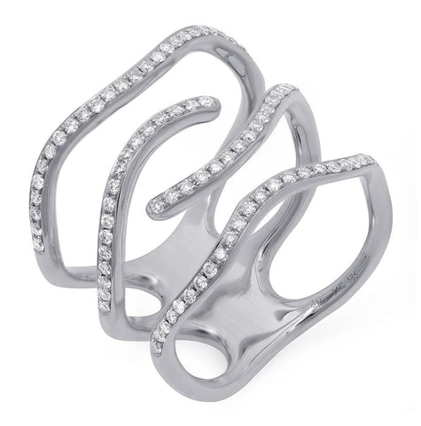 0.45 Ctw 14k White Gold Diamond Womens Ring