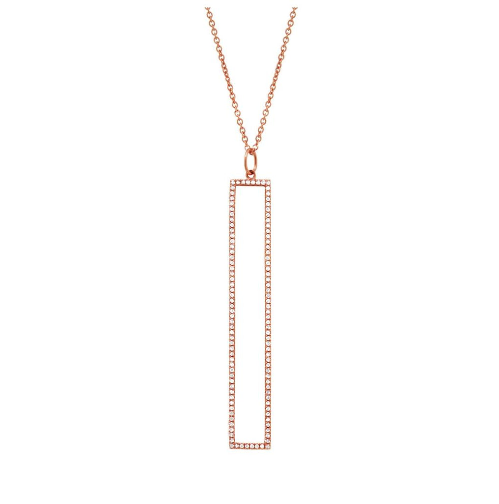 0.24 Ctw 14k Rose Gold Diamond Pendant Necklace With 18 Inch Chain