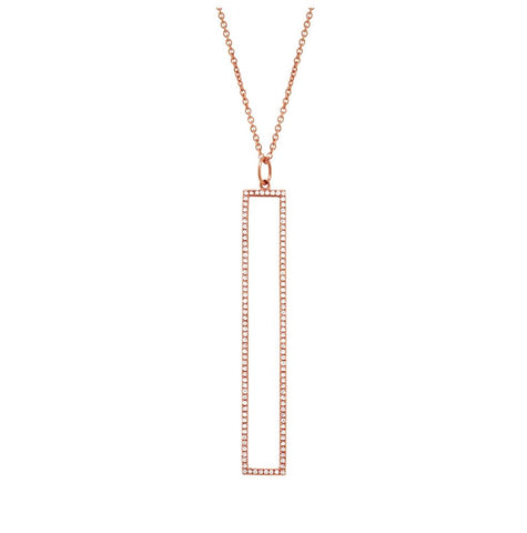 0.24 Ctw 14k Rose Gold Diamond Pendant Necklace With 18 Inch Chain