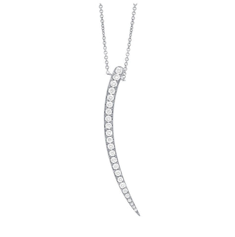 0.59 Ctw 14k White Gold Diamond Necklace