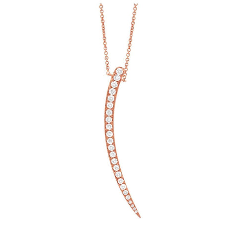 0.59 Ctw 14k Rose Gold Diamond Necklace