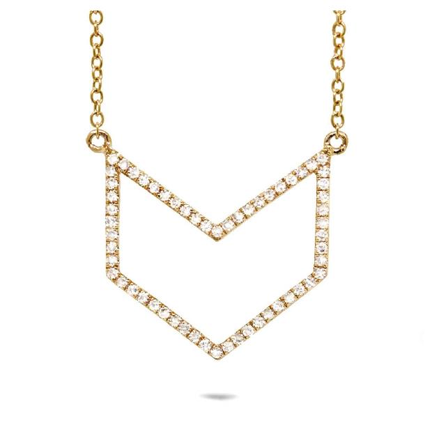 0.18 Ctw 14k Yellow Gold Diamond Necklace