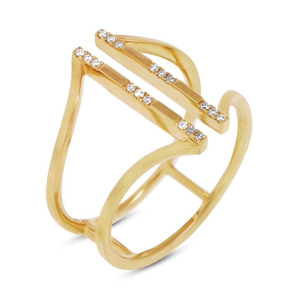 0.06 Ctw 14k Yellow Gold Diamond Womens Ring