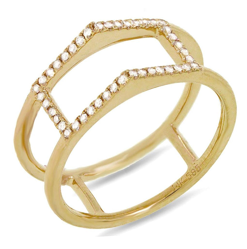 0.14 Ctw 14k Yellow Gold Diamond Womens Ring