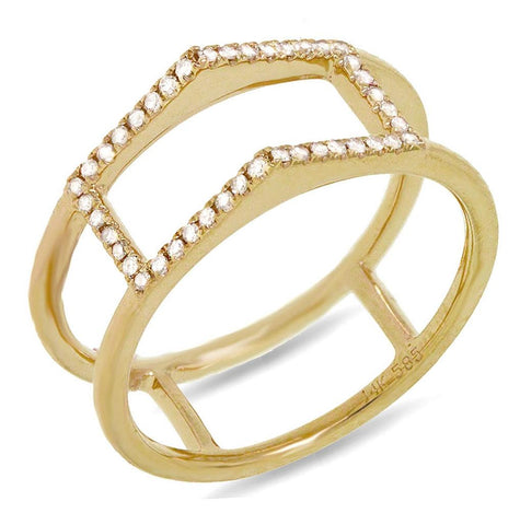 0.14 Ctw 14k Yellow Gold Diamond Womens Ring
