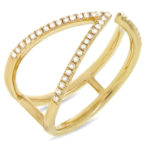0.14 Ctw 14k Yellow Gold Diamond Womens Ring