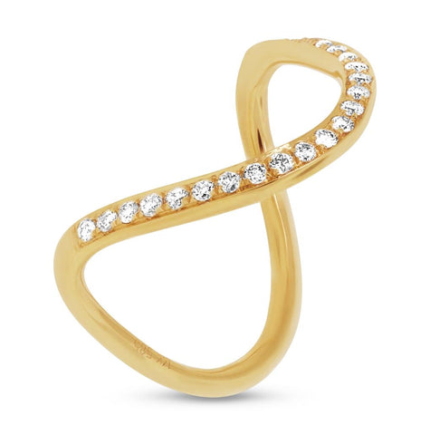 0.21 Ctw 14k Yellow Gold Diamond Womens Ring