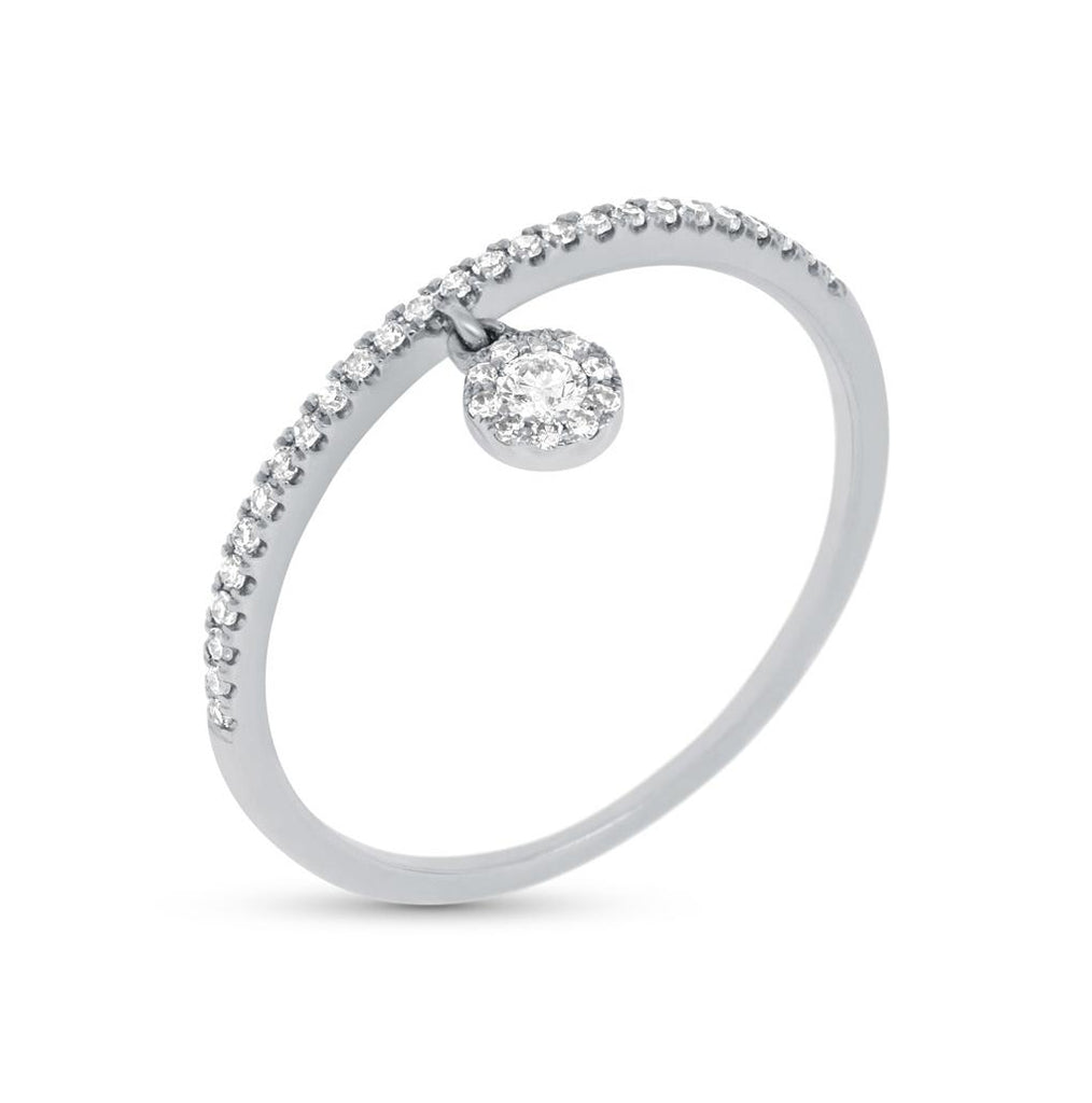0.16 Ctw 14k White Gold Diamond Womens Ring