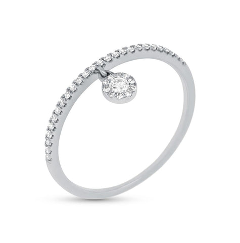 0.16 Ctw 14k White Gold Diamond Womens Ring