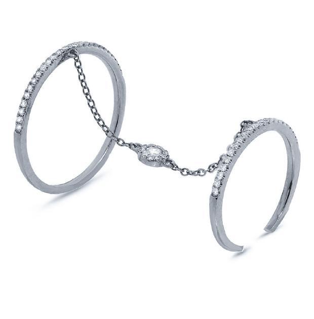 0.24 Ctw 14k White Gold Diamond Womens Ring