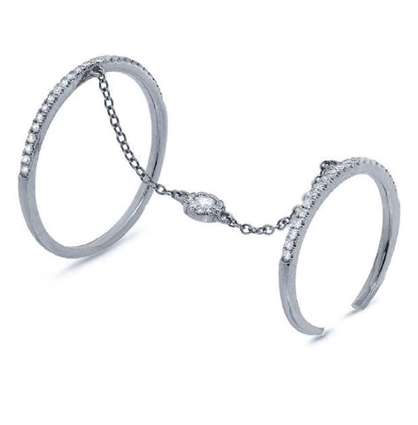0.24 Ctw 14k White Gold Diamond Womens Ring