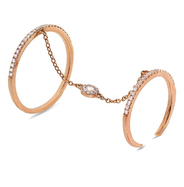 0.24 Ctw 14k Rose Gold Diamond Womens Ring